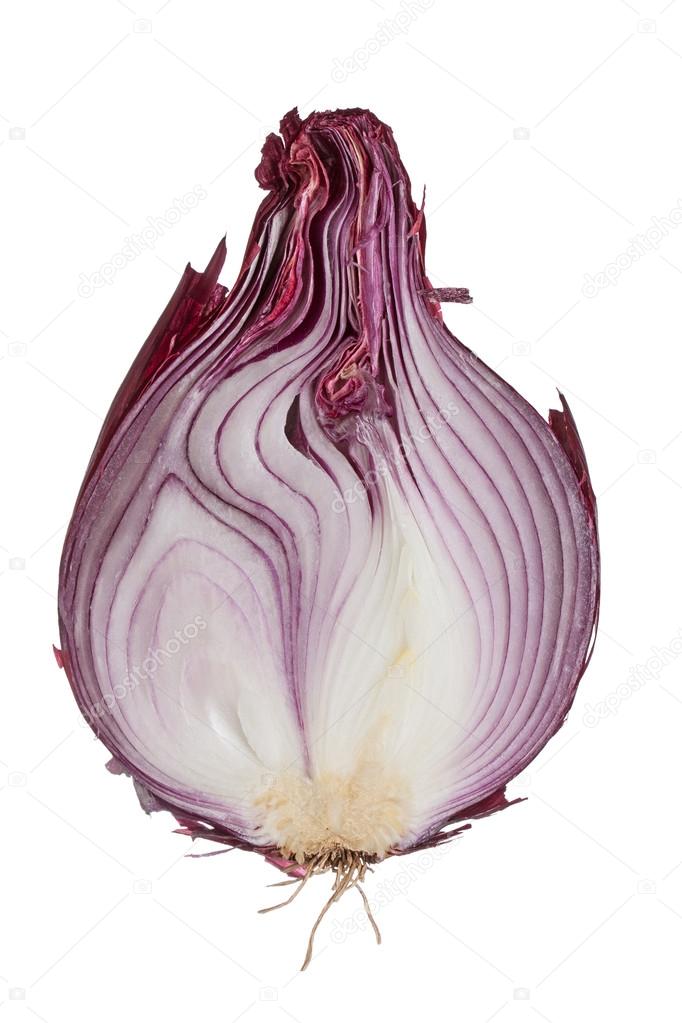 Half of a red onion