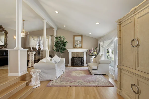 Living room with adjoining dining room — Stock Photo, Image