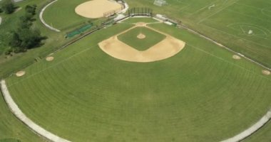 Çok kullanımlı bir oyun alanı kompleksinin havadan görünümü