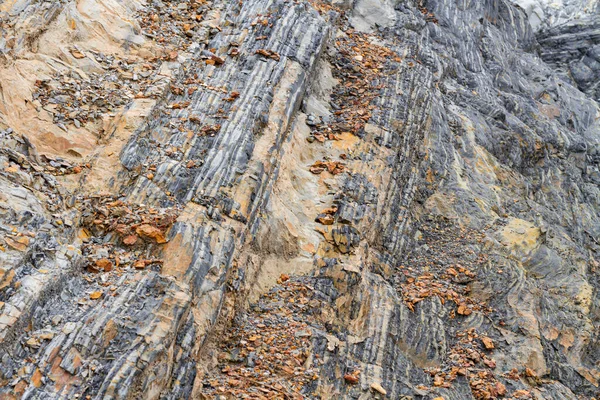 Montaña Capas Roca Formaciones Durante Cientos Años Fondo Interesante Con —  Fotos de Stock