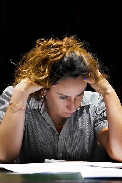 Female Office Workers Lot Paper Work Office — Stockfoto