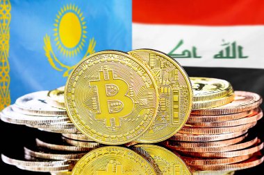 Kazakistan ve Irak kökenli bitcoinler. Kazakistan ve Irak 'taki kripto para birimi ve engelleme teknolojisi yatırımcıları için kavram