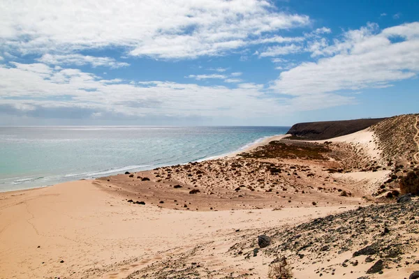 Prachtig Strand Aan Oostkust Van Het Spaanse Eiland Fuerteventura Genaamd — Stockfoto