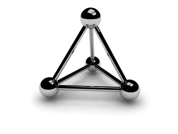 3d metal atom model — Stock Photo, Image