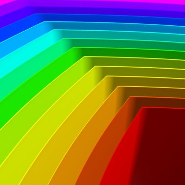 renkli kalpler. gökkuşağı renkleri. Modern Tema.