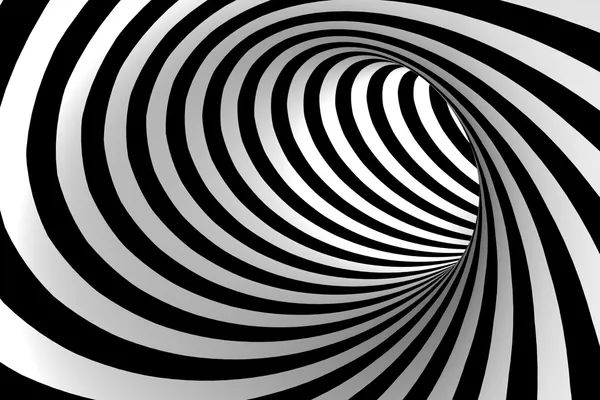 Black and white abstract tunnel — Stock Photo, Image