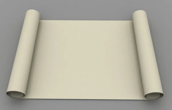 Old white scroll paper free for any text — Stock Photo, Image