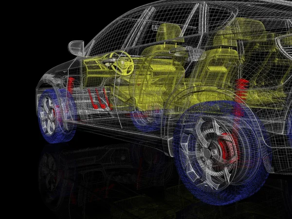 Hoge gedetailleerde automodel — Stockfoto