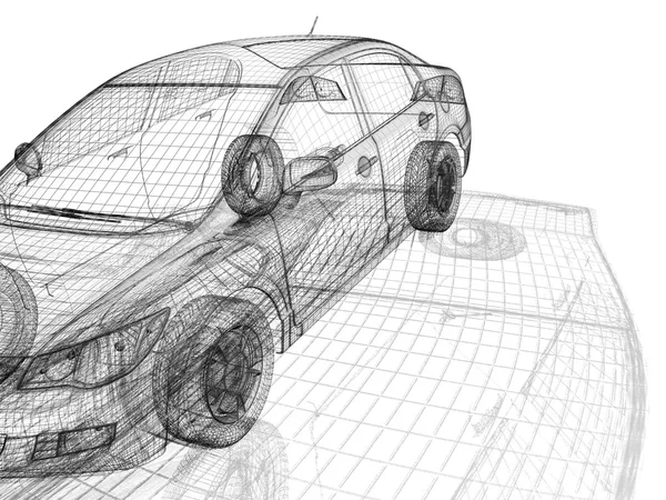 Modello di filo per auto — Foto Stock