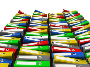 çok fazla kağıt klasörleri