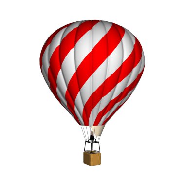 sıcak hava balonu kırmızı ve beyaz
