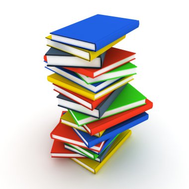 Kitap yığını.
