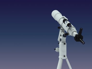 3d telescope clipart