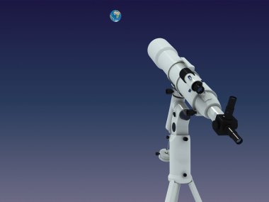 Dünya üzerinde seyir 3d teleskop