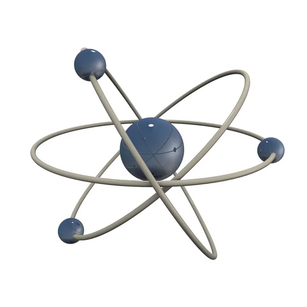 3D model atomu — Zdjęcie stockowe