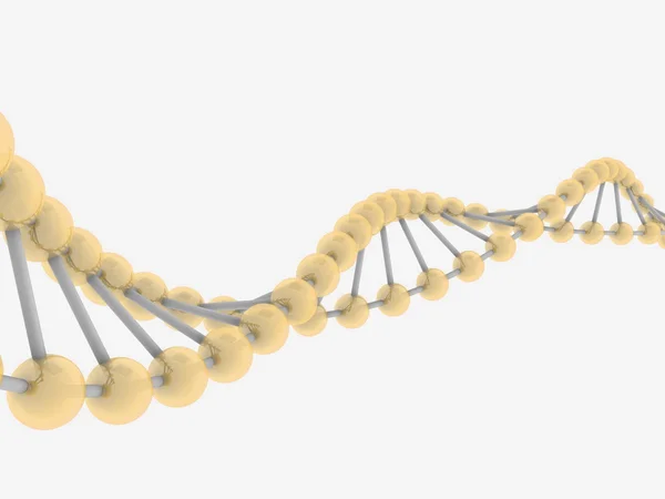 Dna molekülünün 3D render — Stok fotoğraf