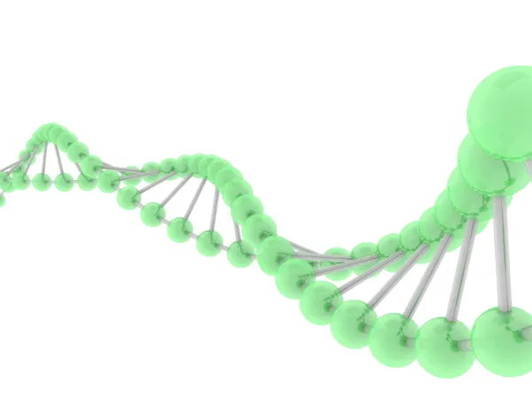 Molécula de ADN verde. — Foto de Stock