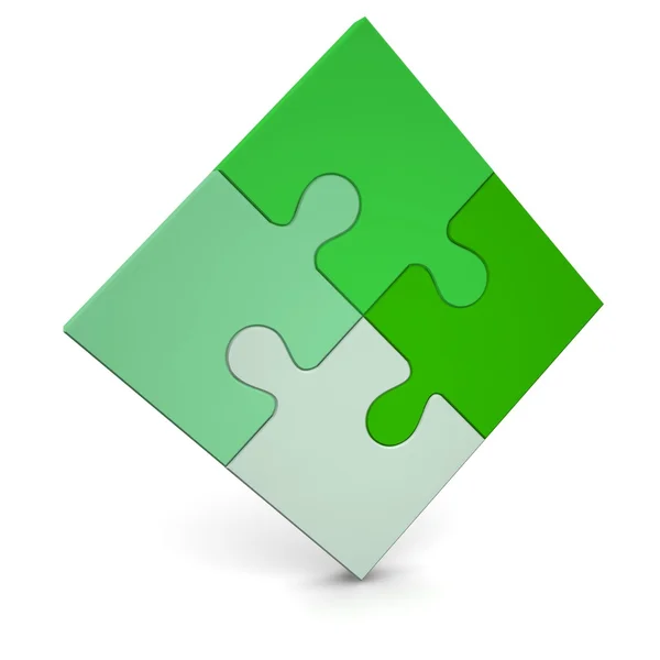 Groene puzzel. — Stockfoto