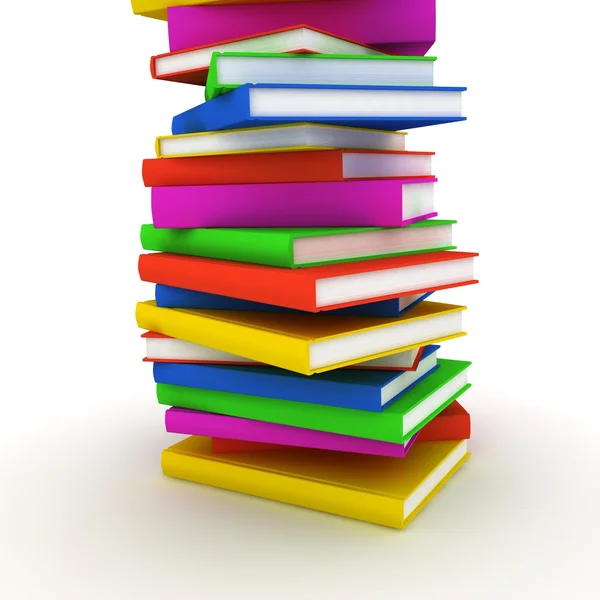 Pile of colour books — Stock Photo, Image