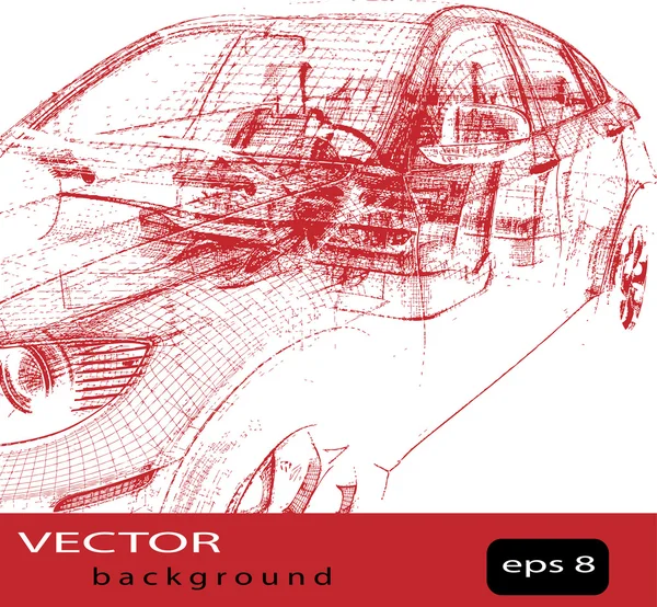 Векторная рама автомобиля — стоковый вектор