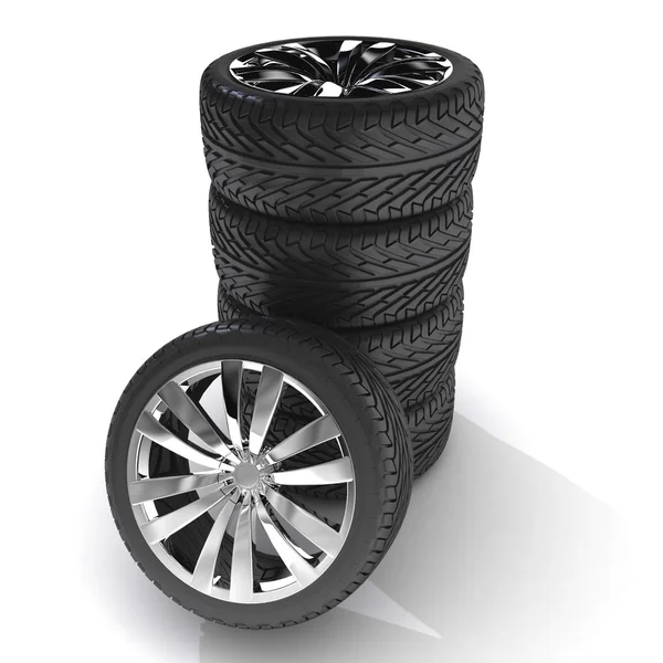 Stack of wheels — Stock Photo, Image