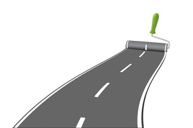 rulo fırça boya yol