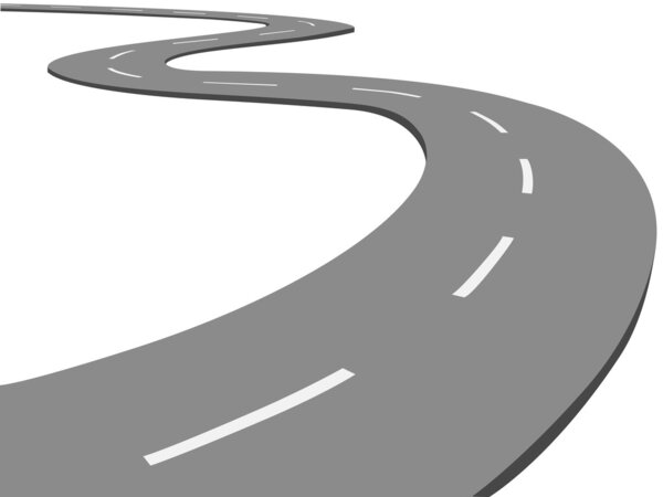 Векторная извилистая дорога
