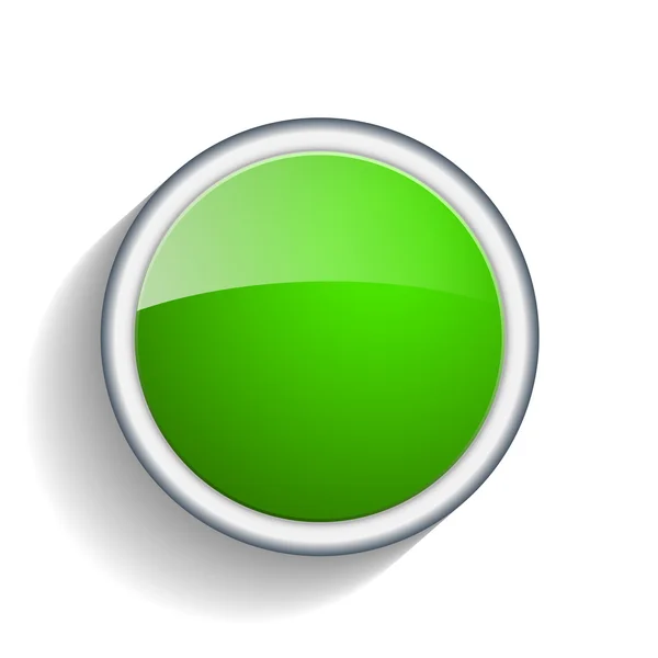 3d green button — Stock Vector