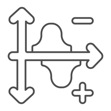 İniş eğrisi olan çift grafik, artı ve eksi çizgi simgesi, diyagram konsepti, beyaz arkaplan üzerinde grafik vektör işareti, mobil konsept ve web tasarımı için taslak biçimi simgesi. Vektör grafikleri.
