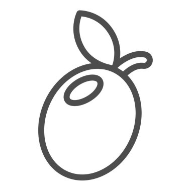 Yapraklı erik, kumar makinesi çizgisi ikonu, kumar konsepti, beyaz arka planda slot makinesi vektör işareti, mobil konsept ve web tasarımı için taslak tarzı ikonu. Vektör grafikleri.