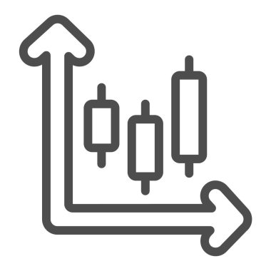 Dinamik bar çizelgesi çizelgesi simgesi, diyagram konsepti, beyaz arkaplanda sütun vektör işareti olan grafik, mobil konsept ve web tasarımı için taslak biçimi simgesi. Vektör grafikleri.