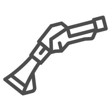 Püskürtme başlığı çizgi simgesi, kuru temizleme konsepti, beyaz arka planda sprey baş vektör işareti, mobil konsept ve web tasarımı için taslak biçimi simgesi. Vektör grafikleri.