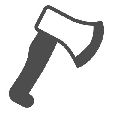 Balta, balta, silah, araç, cadılar bayramı simgesi, cadılar bayramı konsepti, beyaz arka planda oduncu vektör işareti, mobil konsept ve web tasarımı için glifli simge. Vektör grafikleri.