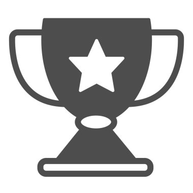 Yıldız, ödül, başarı, ödül katı ikonu, eğitim konsepti, beyaz arka planda vektör işareti kazanmak, mobil konsept ve web tasarımı için kabartma tarzı ikon. Vektör grafikleri.