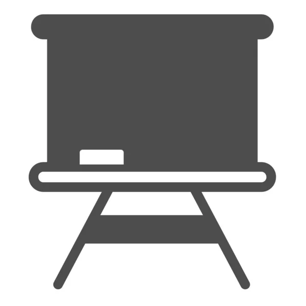 スクールボード、イーゼル、黒板ソリッドアイコン、教育概念、白地に黒板ベクトル記号、モバイルコンセプトとウェブデザインのためのグリフスタイルアイコン。ベクトルグラフィックス. — ストックベクタ
