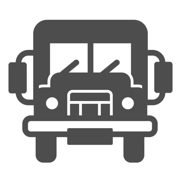 School bus, truck, lorry solid icon, education concept, autobus vector sign on white background, glyph style icon for mobile concept and web design. Vector graphics. — Stock Vector