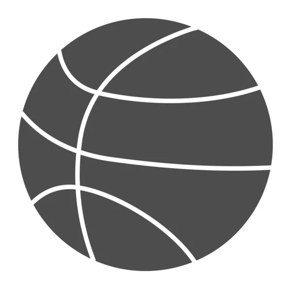 Баскетбольный мяч, игра, икона спортивной подготовки, концепция воспитания, векторный знак физической активности на белом фоне, иконка стиля глифа для мобильной концепции и веб-дизайна. Векторная графика. — стоковый вектор