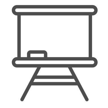 Okul kurulu, resim sehpası, karatahta çizgisi ikonu, eğitim kavramı, beyaz arka planda karatahta vektör işareti, mobil konsept ve web tasarımı için taslak biçimi simgesi. Vektör grafikleri.