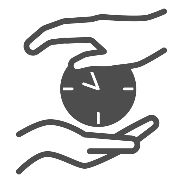 Uhr, Uhr, Zeiger, Liebe, Zeitmanagement, Pflege solides Symbol, Datierungskonzept, Zeitmesser Vektor Zeichen auf weißem Hintergrund, Glyph-Stil-Symbol für mobiles Konzept und Web-Design. Vektorgrafik. — Stockvektor