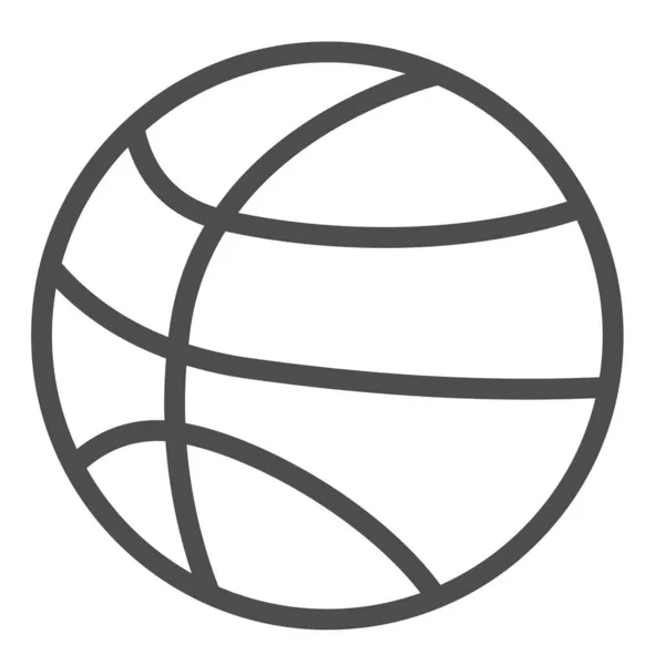 Baloncesto pelota, juego, icono de la línea de entrenamiento deportivo, concepto de educación, signo de vector de actividad física sobre fondo blanco, icono de estilo de esquema para el concepto móvil y diseño web. Gráficos vectoriales. — Vector de stock