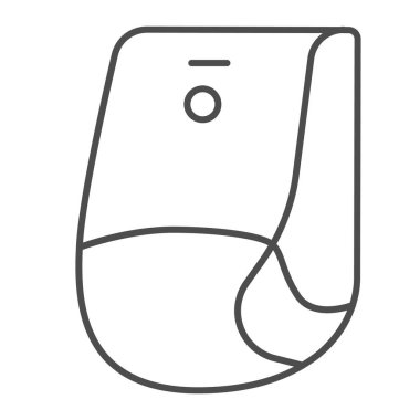 Hareket sensörü, koruma, güvenlik, kapalı devre televizyon, duvara monte edilmiş ince çizgi simgesi, CCTV konsepti, beyaz arka planda güvenli vektör işareti, mobil konsept ve web tasarımı için tasarım biçimi simgesi. Vektör grafikleri.