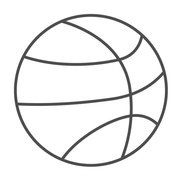 Баскетбольный мяч, игра, иконка спортивной подготовки, концепция воспитания, векторный знак физической активности на белом фоне, иконка стиля набросков для мобильной концепции и веб-дизайна. Векторная графика. — стоковый вектор