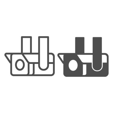 Tavan arası gözetleme kamerası, koruma, kapalı devre televizyon hattı ve sağlam ikon, CCTV konsepti, beyaz arka planda güvenlik vektör işareti, mobil konsept ve web tasarımı için taslak stil ikonu. Vektör grafikleri.