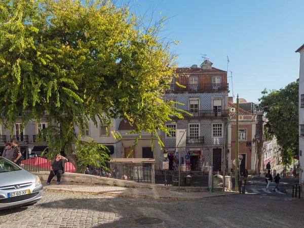 Lisbon Portugal October 2021 View Old Shabby Houses Tiles Lisbon — ストック写真