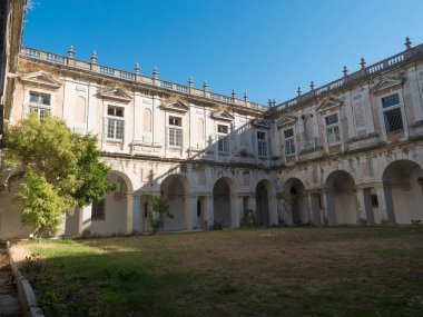 Lizbon, Portekiz, 24 Ekim 2021: Convento de Nossa de Senhora da Graca, Lizbon, Portekiz Avlusu