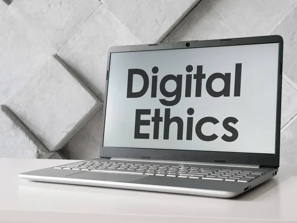 Digitális etika látható az üzleti fotó segítségével a szöveg — Stock Fotó