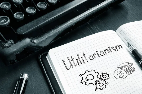 Utilitarianism is shown on the conceptual photo using the text — Stock Photo, Image