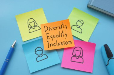 Diversity equality inclusion are shown on the photo using the text