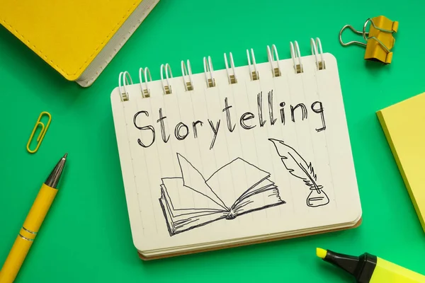 Storytelling wird auf dem konzeptionellen Business-Foto gezeigt — Stockfoto