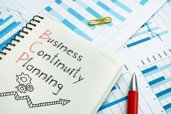 Business Continuity Planning BCP εμφανίζεται στη φωτογραφία της επιχείρησης χρησιμοποιώντας το κείμενο — Φωτογραφία Αρχείου